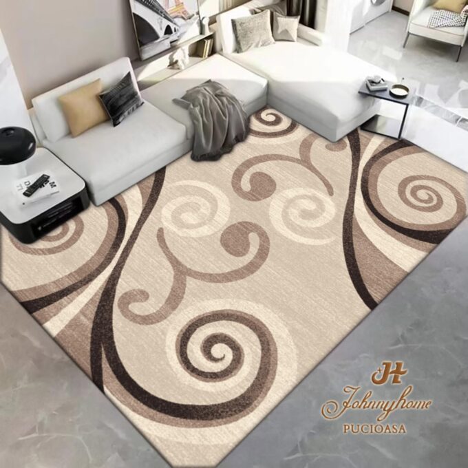 Covor 80x300cm pentru Dormitor si Living, Bej - Maro