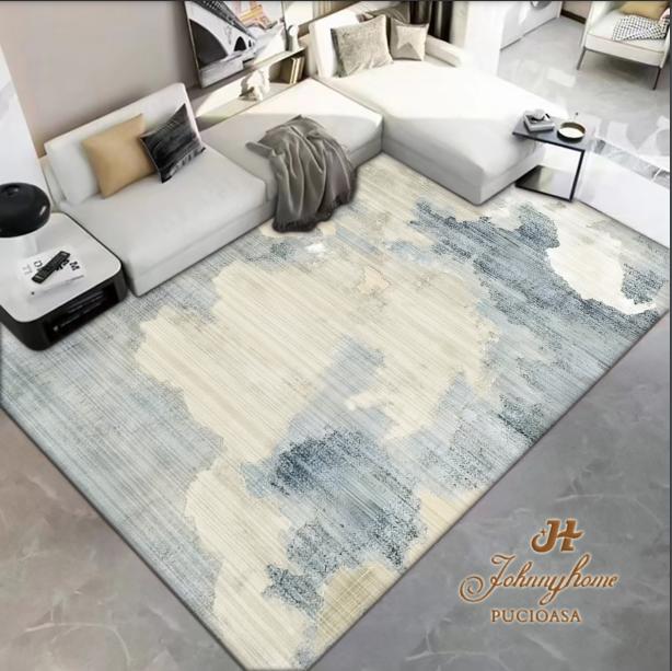 Covor 80x300cm pentru Dormitor si Living, Crem - Gri
