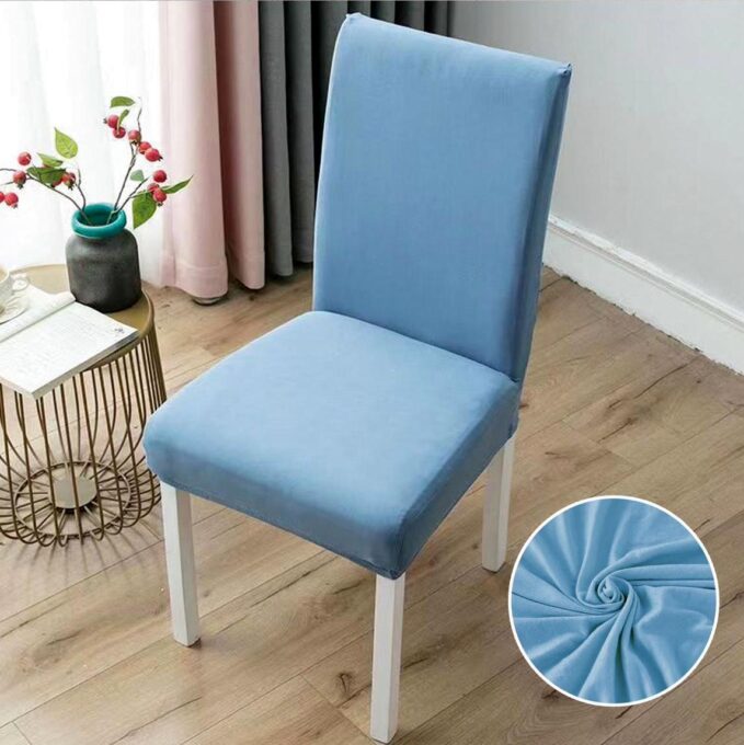 Set 6 huse universale pentru scaun, ELASTICE, Bleu