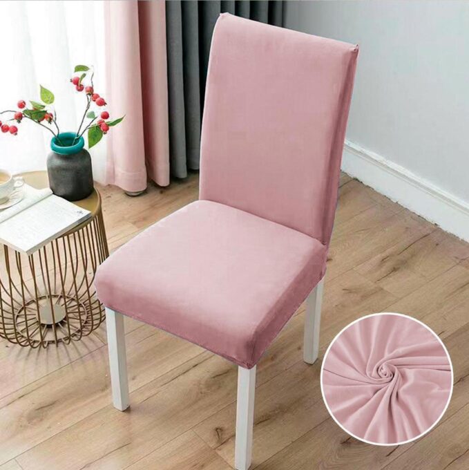 Set 6 huse universale pentru scaun, ELASTICE, Roz