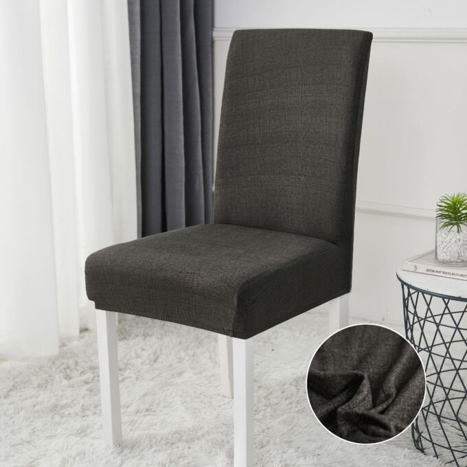 Set 6 huse universale pentru scaun, ELASTICE, Jojo Home, Maro inchis, uni
