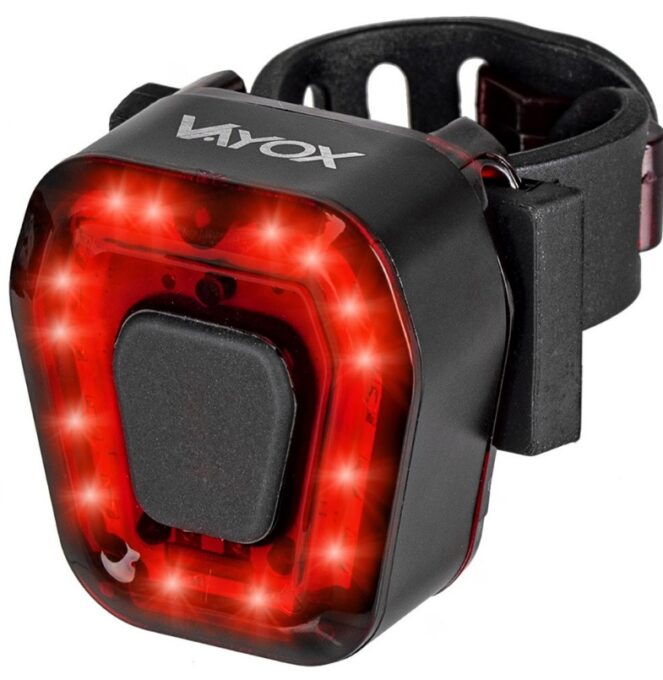 Lampa pentru bicicleta fata/spate, lumina rosie, cu baterie incorporata 1 Lampa pentru bicicleta fata/spate, lumina rosie, cu baterie incorporata