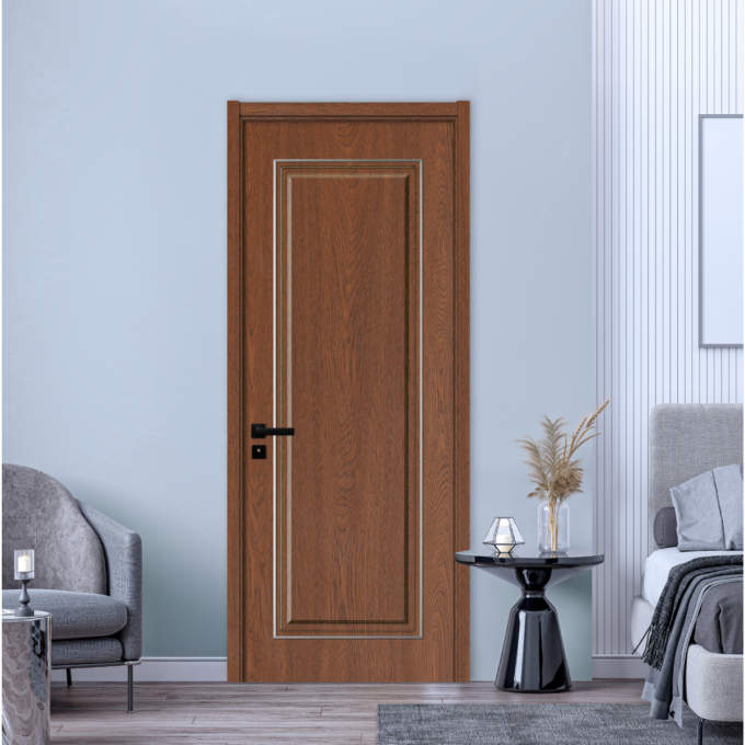 Usa interior din MDF  KM 460  reversibila  toc inclus  stejar inchis  80 x 200 cm