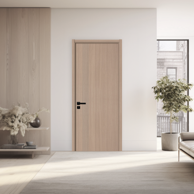 Usa interior din MDF  KM 507  reversibila  toc inclus  stejar auriu  60 x 200 cm