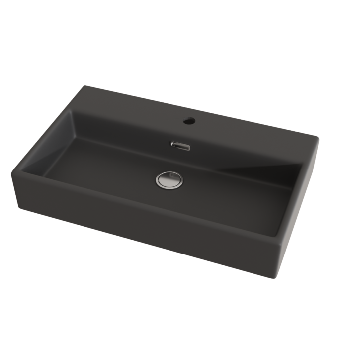Lavoar baie pe blat Celesta Urban 70  70 x 41 x 14 cm  orificiu baterie ceramica  antracit mat