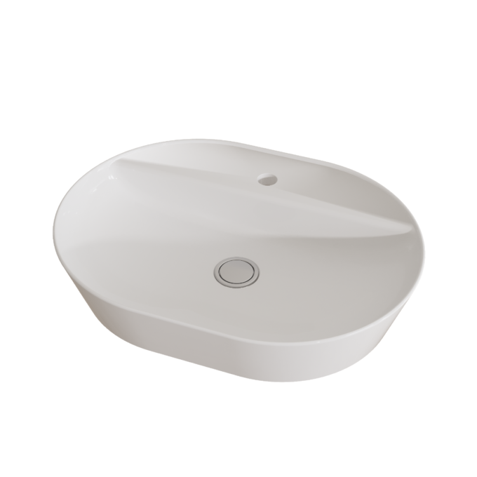 Lavoar pe blat alb Celesta Vista  60 x 45 x 11.5 cm  ceramica