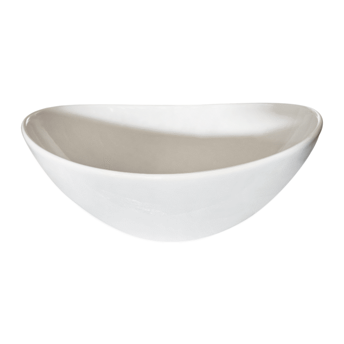 Lavoar oval slim pe blat Nova  40 cm  alb