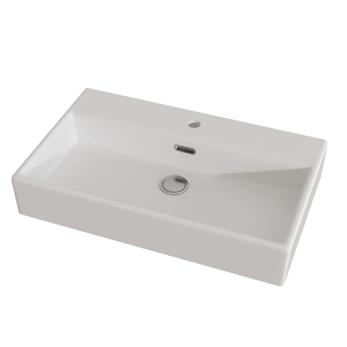 Lavoar baie pe blat Celesta Urban 70  70 x 41 x 14 cm  orificiu baterie  ceramica  alb