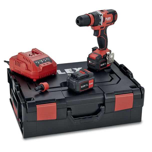 Masina de gaurit si insurubat cu acumulatori Flex DD 2G 10.8-EC/4.0 SET, cuplu maxim 58 Nm, 2 acumulatori 10.8V/4.0Ah, incarcator si valiza de transport 1 Masina de gaurit si insurubat cu acumulatori Flex DD 2G 10.8-EC/4.0 SET, cuplu maxim 58 Nm, 2 acumulatori 10.8V/4.0Ah, incarcator si valiza de transport