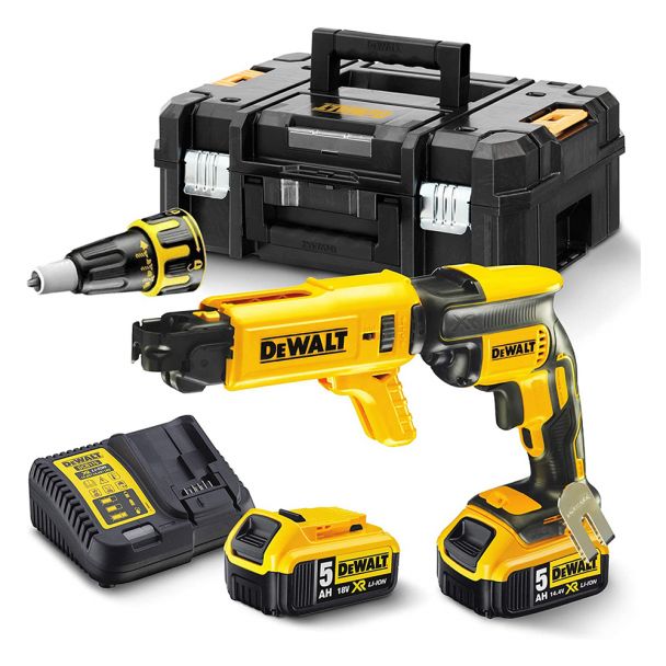 Masina de insurubat pentru gips-carton, cu acumulatori Dewalt DCF620D2K, 18V/2.0Ah, 2 acumulatori, incarcator, magazie suruburi, valiza de transport 1 Masina de insurubat pentru gips-carton, cu acumulatori Dewalt DCF620D2K, 18V/2.0Ah, 2 acumulatori, incarcator, magazie suruburi, valiza de transport