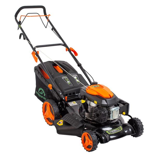 Masina de tuns gazonul cu autopropulsie Greenfield G-MTG511ARW-T8, 4. 4 cp, benzina, 173 cmᶟ, 50 cm , 7 trepte taiere, 60 l sac colector 1 Masina de tuns gazonul cu autopropulsie Greenfield G-MTG511ARW-T8, 4. 4 cp, benzina, 173 cmᶟ, 50 cm , 7 trepte taiere, 60 l sac colector
