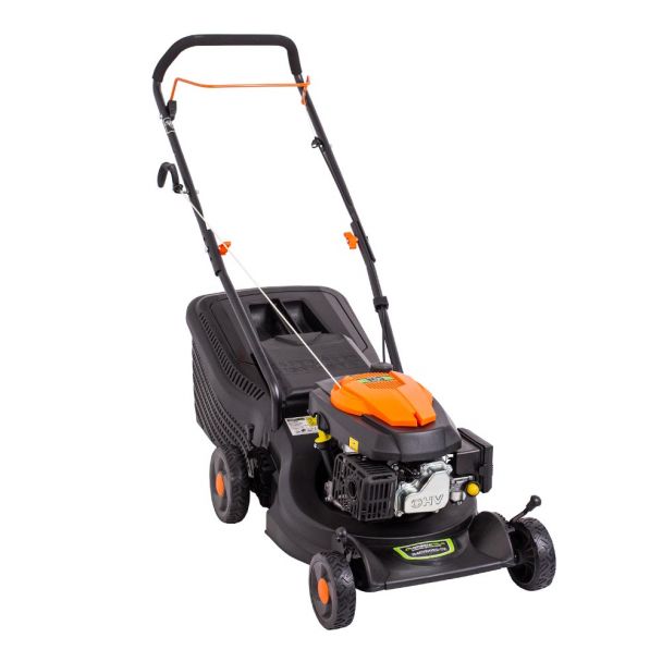 Masina de tuns gazonul pe benzina Greenfield G-MTG400-T6, 3.46 cp, 146 cmᶟ, 40 cm latime lucru, 6 trepte taiere, sac colector 40 l 1 Masina de tuns gazonul pe benzina Greenfield G-MTG400-T6, 3.46 cp, 146 cmᶟ, 40 cm latime lucru, 6 trepte taiere, sac colector 40 l