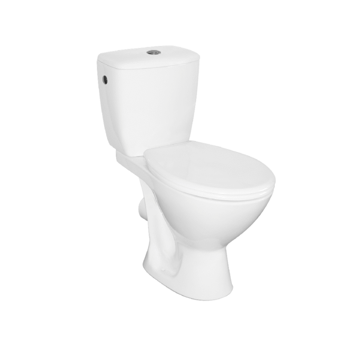 Set vas WC pe pardoseala cu rezervor Cersanit Compact Kascada K100-206 + mecanism si capac polipropilena