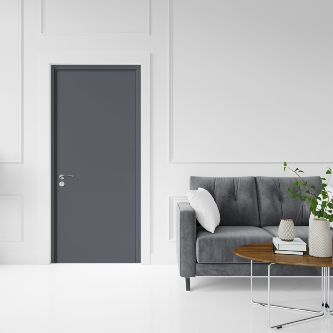 Usa interior din MDF  OP 030  reversibila  toc inclus  gri antracit  70 x 200 cm