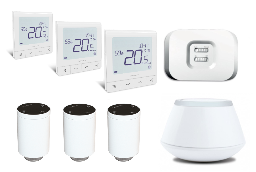 Pachet automatizare Salus Smart Home apartament sau casa 3 zone, pentru calorifere, termostat SQ610RF 1 Pachet automatizare Salus Smart Home apartament sau casa 3 zone, pentru calorifere, termostat SQ610RF