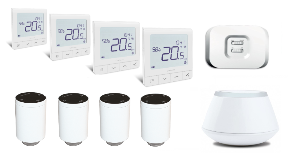 Pachet automatizare Salus Smart Home apartament sau casa 4 zone, pentru calorifere, termostat SQ610RF 1 Pachet automatizare Salus Smart Home apartament sau casa 4 zone, pentru calorifere, termostat SQ610RF