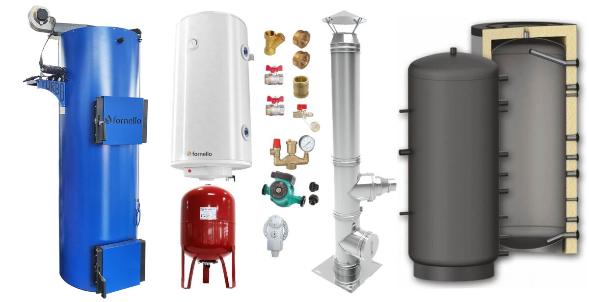 Pachet Cazan (centrala) pe combustibil solid tip lumanare Fornello Turbo 50kW, Puffer 800 litri, Cos Inox, Boiler, Vas Expansiune, Pompa, Fitinguri Montaj 1 Pachet Cazan (centrala) pe combustibil solid tip lumanare Fornello Turbo 50kW, Puffer 800 litri, Cos Inox, Boiler, Vas Expansiune, Pompa, Fitinguri Montaj
