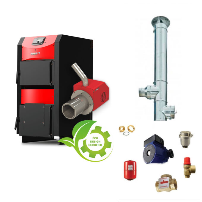Pachet Centrala mixta combustibil solid si peleti Burnit NWB PRIME 30 kW si Arzator peleti Pell Eco 35 kW, ventilator, automatizare, flansa arzator, serpentina de racire, cos de fum 6 m dn 200, pompa, vas expansiune, supapa, aerisitor, vana 3 cai 1 Pachet Centrala mixta combustibil solid si peleti Burnit NWB PRIME 30 kW si Arzator peleti Pell Eco 35 kW, ventilator, automatizare, flansa arzator, serpentina de racire, cos de fum 6 m dn 200, pompa, vas expansiune, supapa, aerisitor, vana 3 cai