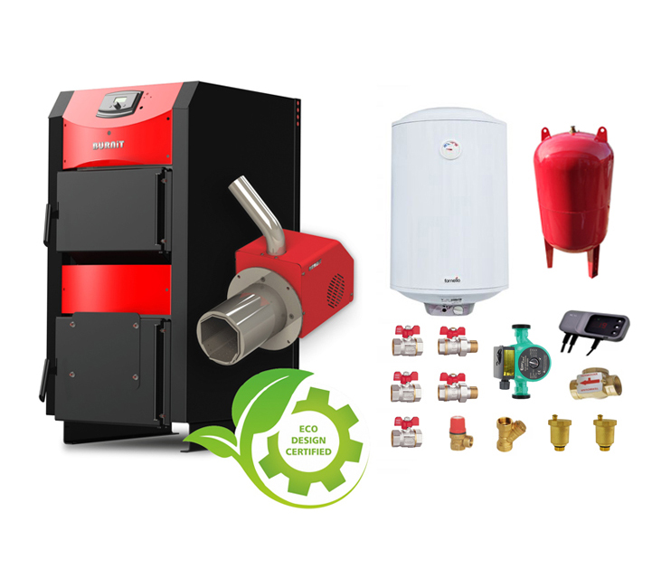 Pachet Centrala mixta combustibil solid si peleti Burnit NWB PRIME 30 kW si Arzator pe peleti Pell Eco 35 kW, ventilator, automatizare, serpentina racire, flansa arzator, pompa circulatie 25-60, vas expansiune 35 l, boiler termoelectric Fornello 80 l 1 Pachet Centrala mixta combustibil solid si peleti Burnit NWB PRIME 30 kW si Arzator pe peleti Pell Eco 35 kW, ventilator, automatizare, serpentina racire, flansa arzator, pompa circulatie 25-60, vas expansiune 35 l, boiler termoelectric Fornello 80 l