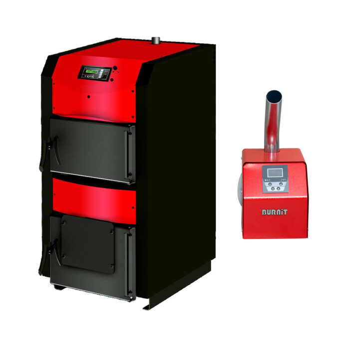Pachet centrala mixta combustibil solid si peleti Sunsystem Burnit NWB PRIME 90 kw, cu ventilator, automatizare, si arzator Peleti Pell Eco 70 kw, snec, aprindere automata 1 Pachet centrala mixta combustibil solid si peleti Sunsystem Burnit NWB PRIME 90 kw, cu ventilator, automatizare, si arzator Peleti Pell Eco 70 kw, snec, aprindere automata