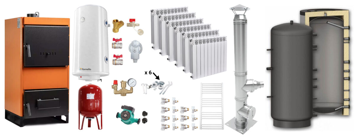 Pachet Centrala pe combustibil solid Fiama W 35 kW, Puffer 1000 litri, Cos inox, Calorifere aluminiu Fornello Alvo, Boiler Termoelectric, Vas Expansune, Pompa si Fitinguri Montaj 1 Pachet Centrala pe combustibil solid Fiama W 35 kW, Puffer 1000 litri, Cos inox, Calorifere aluminiu Fornello Alvo, Boiler Termoelectric, Vas Expansune, Pompa si Fitinguri Montaj