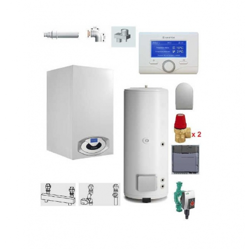 Pachet Centrala termica in condensare Genus Premium HP Evo 85 cu boiler BC1S 450 L 1 Pachet Centrala termica in condensare Genus Premium HP Evo 85 cu boiler BC1S 450 L