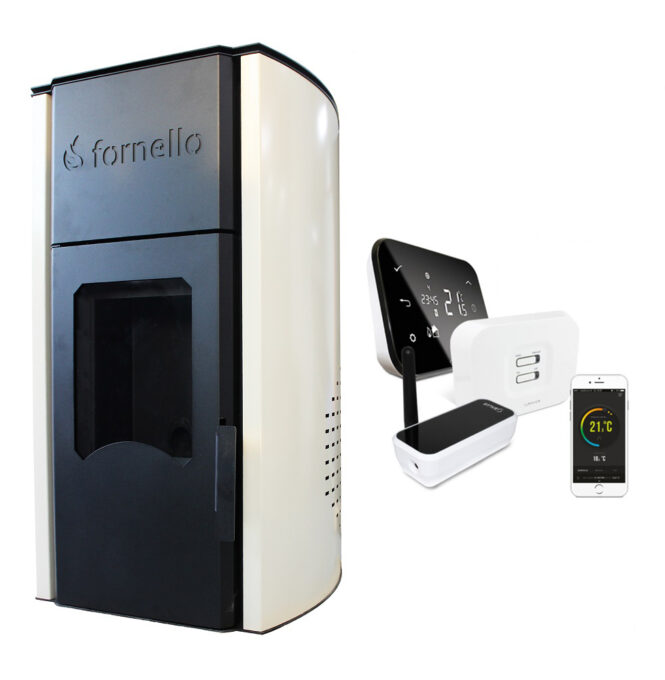 Pachet control de la distanta Termosemineu centrala peleti Fornello Royal Ivory 25 kw, complet echipat pentru incalzire, pompa, vas expansiune, automatizare, telecomanda, buncar peleti tiraj fortat si termostat Wi-Fi Salus IT 500 1 Pachet control de la distanta Termosemineu centrala peleti Fornello Royal Ivory 25 kw, complet echipat pentru incalzire, pompa, vas expansiune, automatizare, telecomanda, buncar peleti tiraj fortat si termostat Wi-Fi Salus IT 500