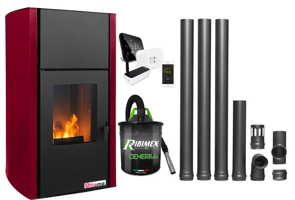 Pachet control de la distanta, Termosemineu pe peleti Fornello Fiama Confort 25 kw, culoare Bordeaux, complet echipat pentru incalzire,Kit evacuare 3.5 ml, Pompa, Vas expansiune, Automatizare, Termostat ambiental Salus IT 500, Aspirator Cenusa 1 Pachet control de la distanta, Termosemineu pe peleti Fornello Fiama Confort 25 kw, culoare Bordeaux, complet echipat pentru incalzire,Kit evacuare 3.5 ml, Pompa, Vas expansiune, Automatizare, Termostat ambiental Salus IT 500, Aspirator Cenusa