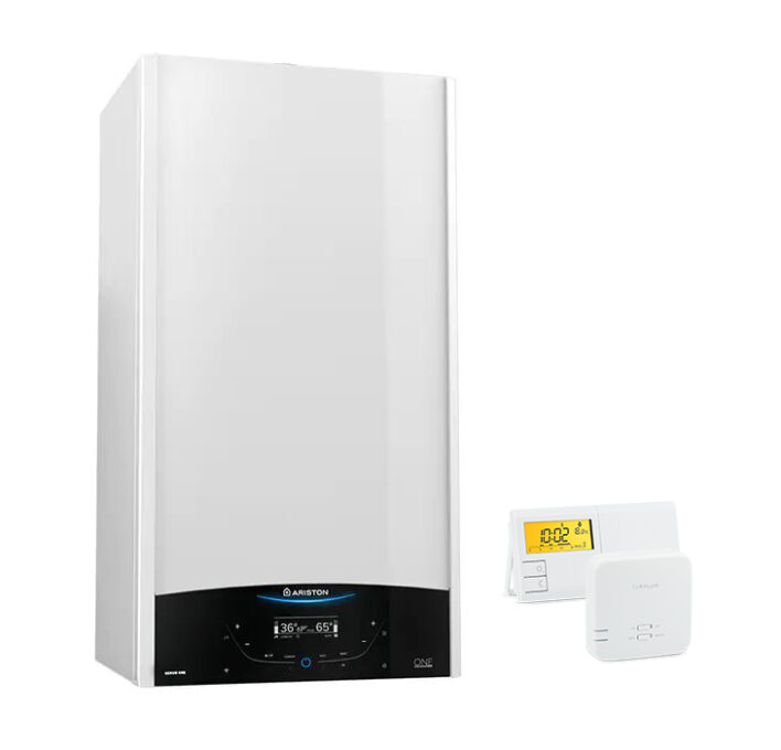 Pachet economic centrala termica in condensare Ariston Genus One+ 24 EU 24 kW, kit evacuare gaze arse Ariston si Termostat Radio Comanda Salus 091FLRFV2 incluse 1 Pachet economic centrala termica in condensare Ariston Genus One+ 24 EU 24 kW, kit evacuare gaze arse Ariston si Termostat Radio Comanda Salus 091FLRFV2 incluse