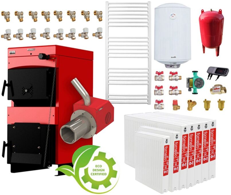Pachet incalzire si apa calda 6 camere Centrala mixta combustibil solid si peleti Burnit NWB MAX 55 kW si Arzator pe peleti Pell Eco 35 kW, calorifere, pompa circulatie evp 25-60, vas expansiune 50 l, boiler termoelectric Fornello 120 l si fitinguri 1 Pachet incalzire si apa calda 6 camere Centrala mixta combustibil solid si peleti Burnit NWB MAX 55 kW si Arzator pe peleti Pell Eco 35 kW, calorifere, pompa circulatie evp 25-60, vas expansiune 50 l, boiler termoelectric Fornello 120 l si fitinguri