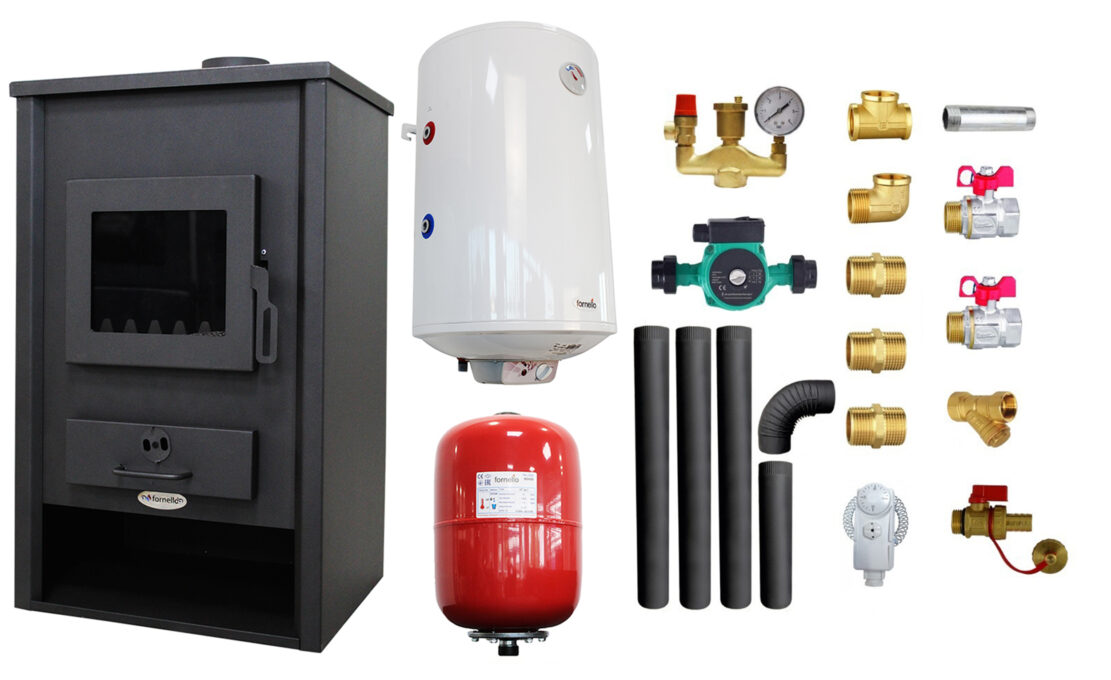 Pachet Termosemineu pe lemne, brichete si carbuni Fornello PADOVA E, 19.4 kW, 510x500x910 mm, boiler termoelectric 80l, vas expansiune, pompa circulare, kit evacuare si kit montaj 1 Pachet Termosemineu pe lemne, brichete si carbuni Fornello PADOVA E, 19.4 kW, 510x500x910 mm, boiler termoelectric 80l, vas expansiune, pompa circulare, kit evacuare si kit montaj