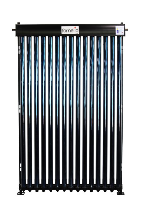 Panou colector solar presurizat cu tuburi vidate Heat Pipe Fornello 15 tuburi, destinat producerii de apa calda menajera, montaj pe acoperis inclinat sau fatada