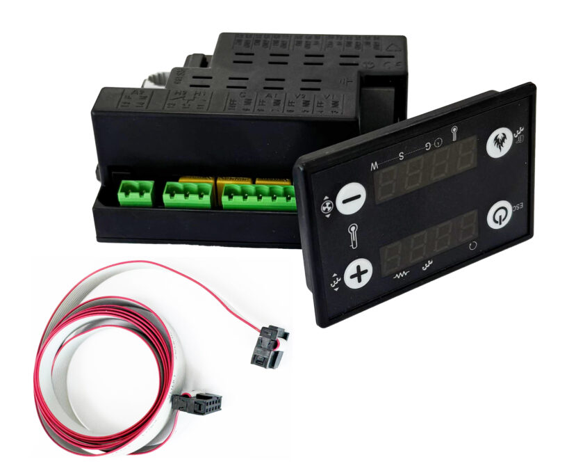 Set placa electronica, display si cablu date, centrale si termoseminee pe peleti Fornello Fiama Confort 12,18,25,30 kW