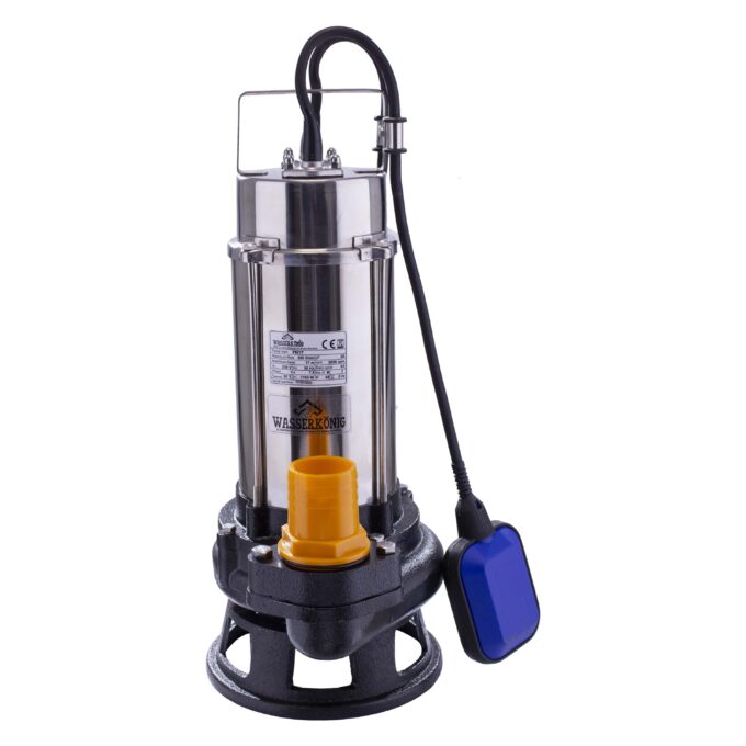 Pompa submersibila Wasserkonig PSI17, particule max. 25 mm, putere 1700 W, debit 21000 l/h, inaltime refulare 17 m