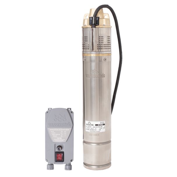 Pompa submersibila periferica Wasserkonig SI13055, diametru 4"", 1800 W, debit 3300 l/h, inaltime refulare 130 m