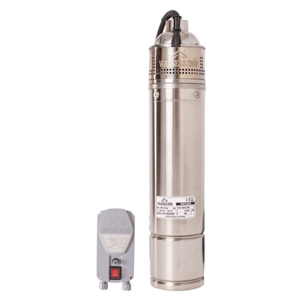 Pompa submersibila periferica Wasserkonig XW3360, diametru 4"", inox, putere 950 W, debit 3300 l/h, inaltime refulare 60 m