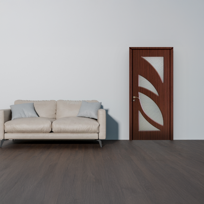 Usa de interior din lemn Modern cu geam RA-104 2000/800 Teak