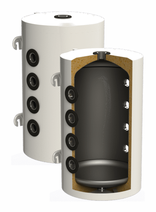 Rezervor de acumulare Puffer pentru pompe de caldura Sunsystem PSM 100 litri 1 Rezervor de acumulare Puffer pentru pompe de caldura Sunsystem PSM 100 litri