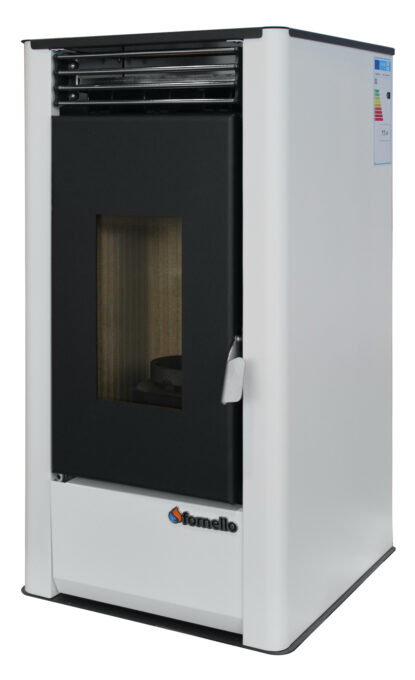Semineu (Soba) pe Peleti cu aer cald Fornello Air SmartPell 11 KW, culoare White