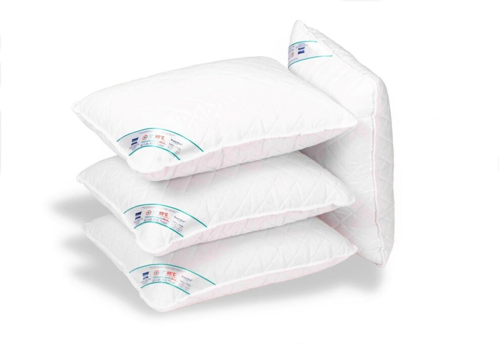 SET 4 Perne Medicinale Hipoalergenice Somnart 50x70cm, HypoallergenicMed, matlasate, lavabile la 95 de grade, fermitate medie spre tare