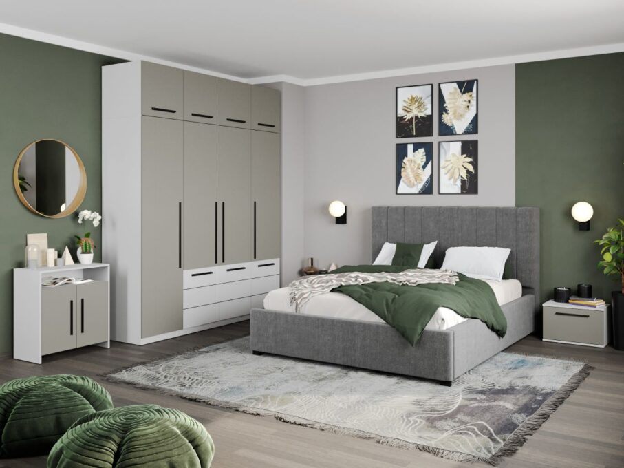 Set Mobila Dormitor Casmir / Alb Soares C25