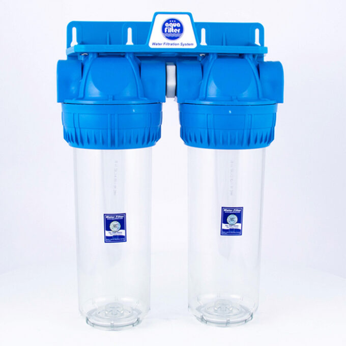 Sistem de filtrare duplex transparent AQUAFILTER 10   (FHPRCLx-3B-TWIN)