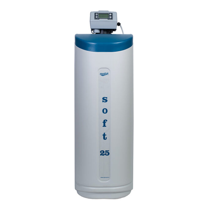 Stație de dedurizare aquaPUR SOFT 25 CAB Q=2,0mc/h SARE 62KG CU BY-PASS
