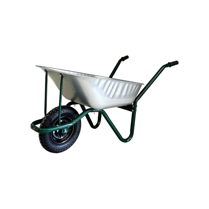 Roaba constructii si gradina cu roata pneumatica One High Quality  verde  80 L
