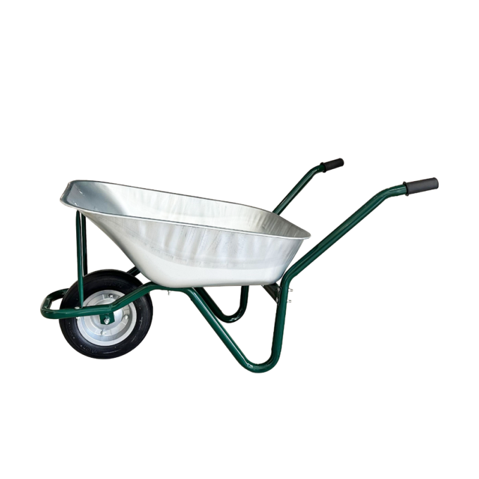 Roaba constructii si gradina cu roata turnata One High Quality  verde  80 L