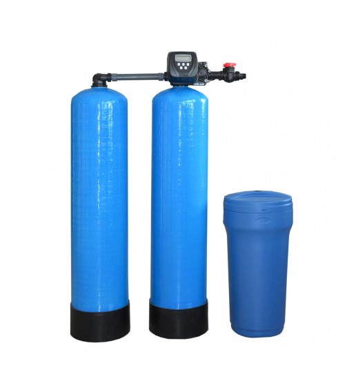 Statie dedurizare aquaPUR SOFT 100 TWIN Q=4,0mc/h cu by-pass