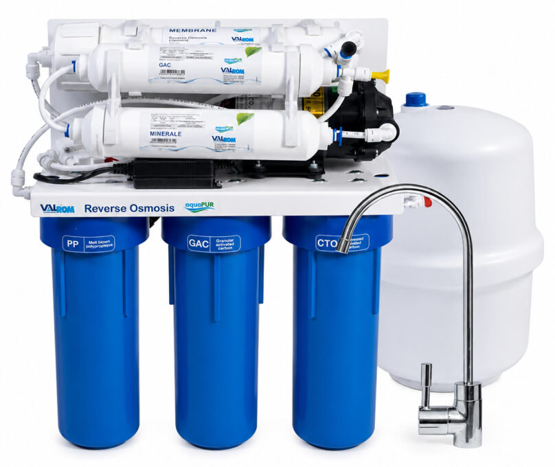 Statie filtrare, osmoza inversa, mineralizare si pompa Aquapur, cu baterie
