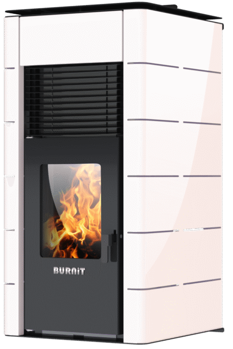 Termosemineu pe peleti Burnit Concept New Swan White 25 kW