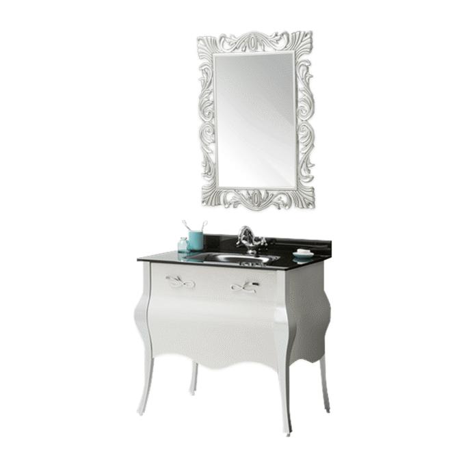 Set mobilier baie Terra  3 piese  alb  90 cm