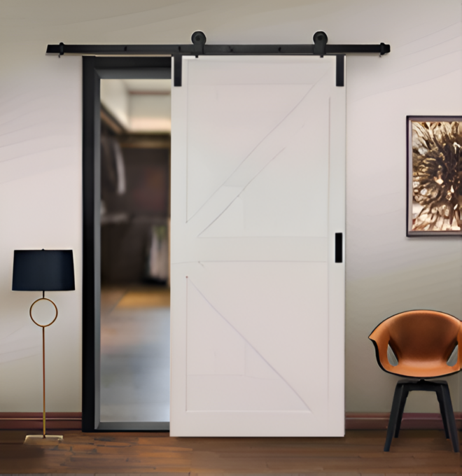 Usa glisanta interior  din MDF laminat  design BD52K  alb  870/2130 mm